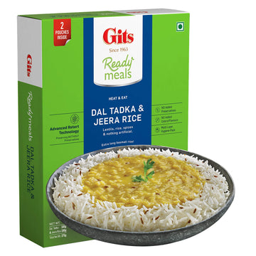 Gits Ready To Eat Jeera Rice & Dal Tadka - Combo Meal, 375G