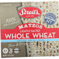 Streits MATZOS- Whole Wheat- LIGHTLY SALTED - Not For Passover - 11oz Box (Pack of 3)