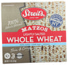 Streits MATZOS- Whole Wheat- LIGHTLY SALTED - Not For Passover - 11oz Box (Pack of 3)