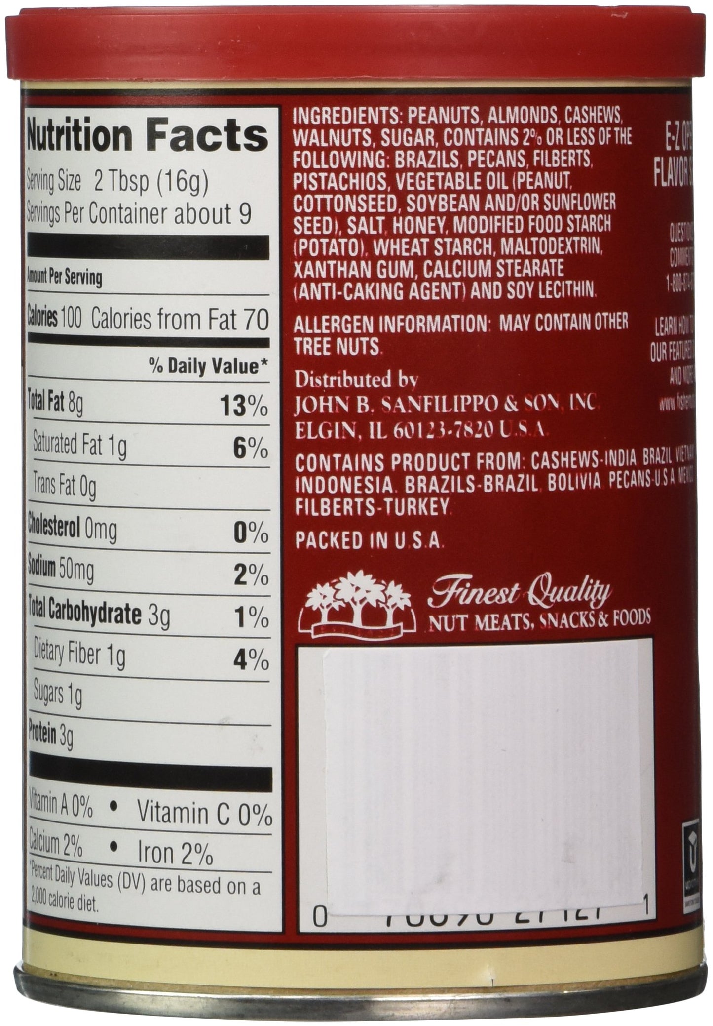 Fisher, Nut Topping, Mixed Nut Variety, 5Oz Can (Pack Of 4)