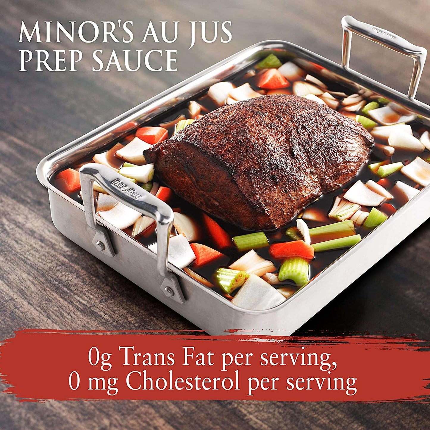 Minor'S Au Jus Prep Sauce, Cooking Sauce And Marinade For Prime Rib And Red Meat, And Gluten Free, 16.7 Oz Bottle