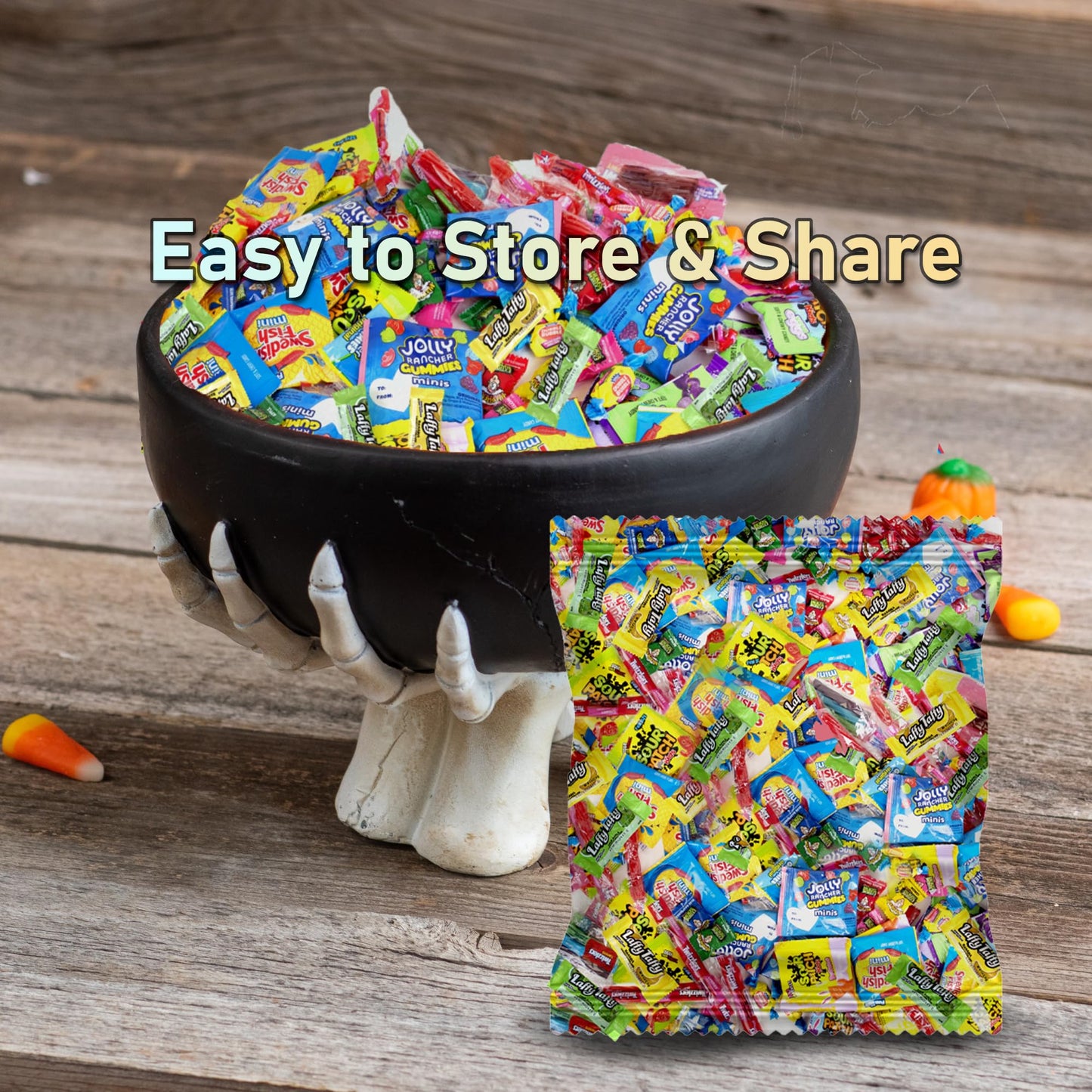 Halloween Candy Variety Pack Bulk - 6 LB Assorted Candy Mix | Individually Wrapped Candies for Goodie Bags  Party Favors  Kids Events  Offices & Holidays | Mixed Fruit Gummy Flavor