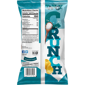 Lay'S Kettle Cooked Sea Salt & Vinegar Flavored Potato Chips, 8 Oz