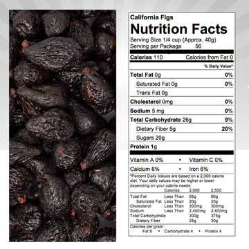 Traina Home Grown California Dried Whole Black Mission Figs - Healthy, No Added Sugar, Non Gmo, Gluten Free, Kosher Certified, Vegan, Value Size (5 Lbs)