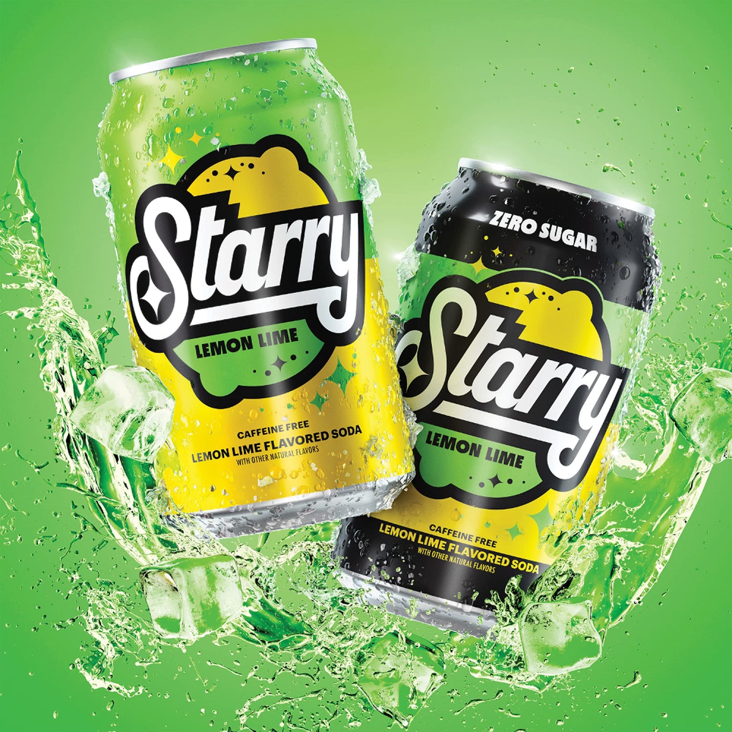Starry Zero Sugar Lemon Lime Soda  12 Fl Oz Cans (Pack of 12)