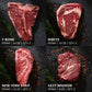 MeatWorks USDA Prime Steak Assortment Box - 4 Ribeye (12 oz), 2 NY Strip (12 oz), 2 Filet Mignon (8 oz) - Gourmet Steak Pack