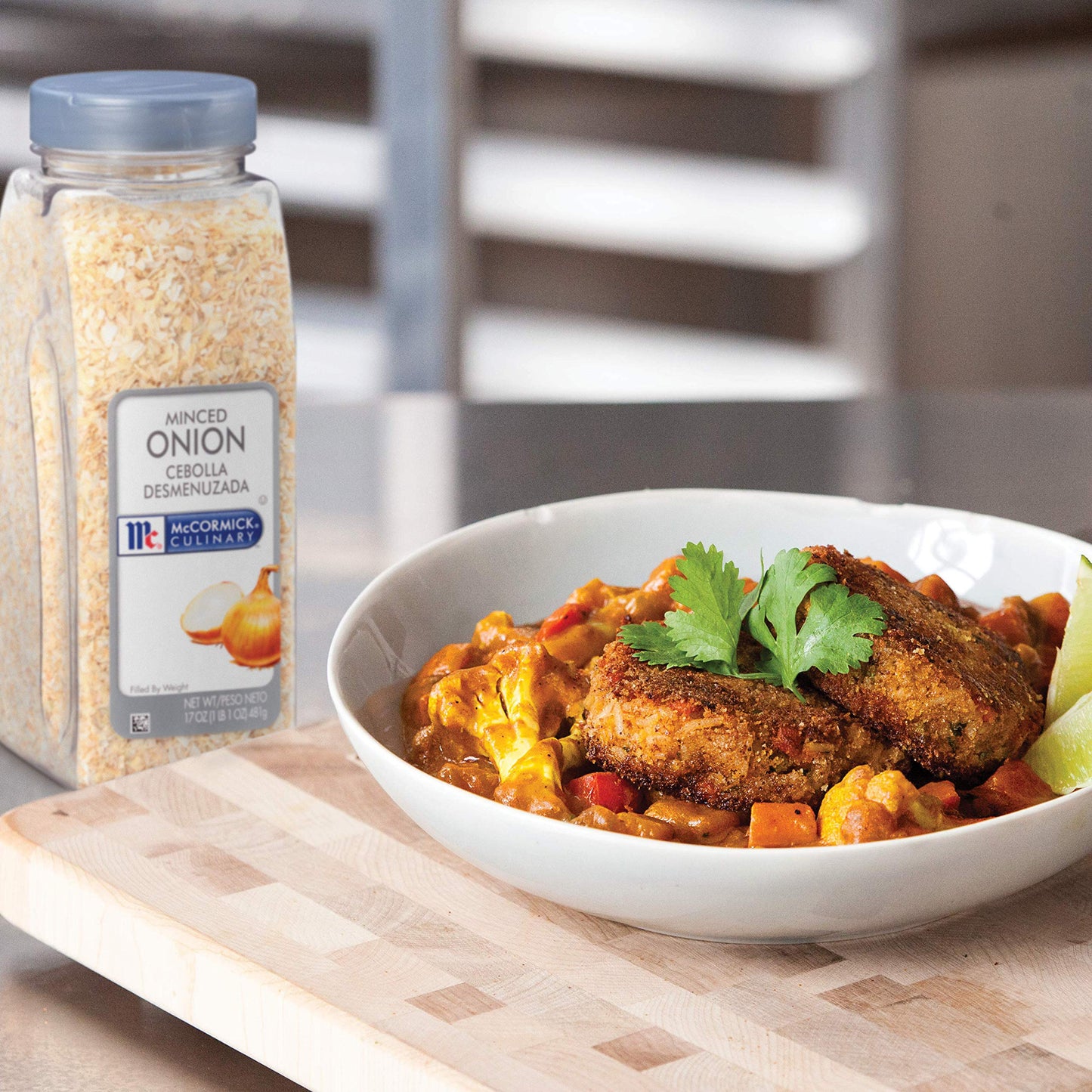 McCormick Culinary Minced Onion, 17 oz - One 17 Ounce Container of Dried Minced Onion Flakes, Perfect for Soups, Sauces, Meatbal