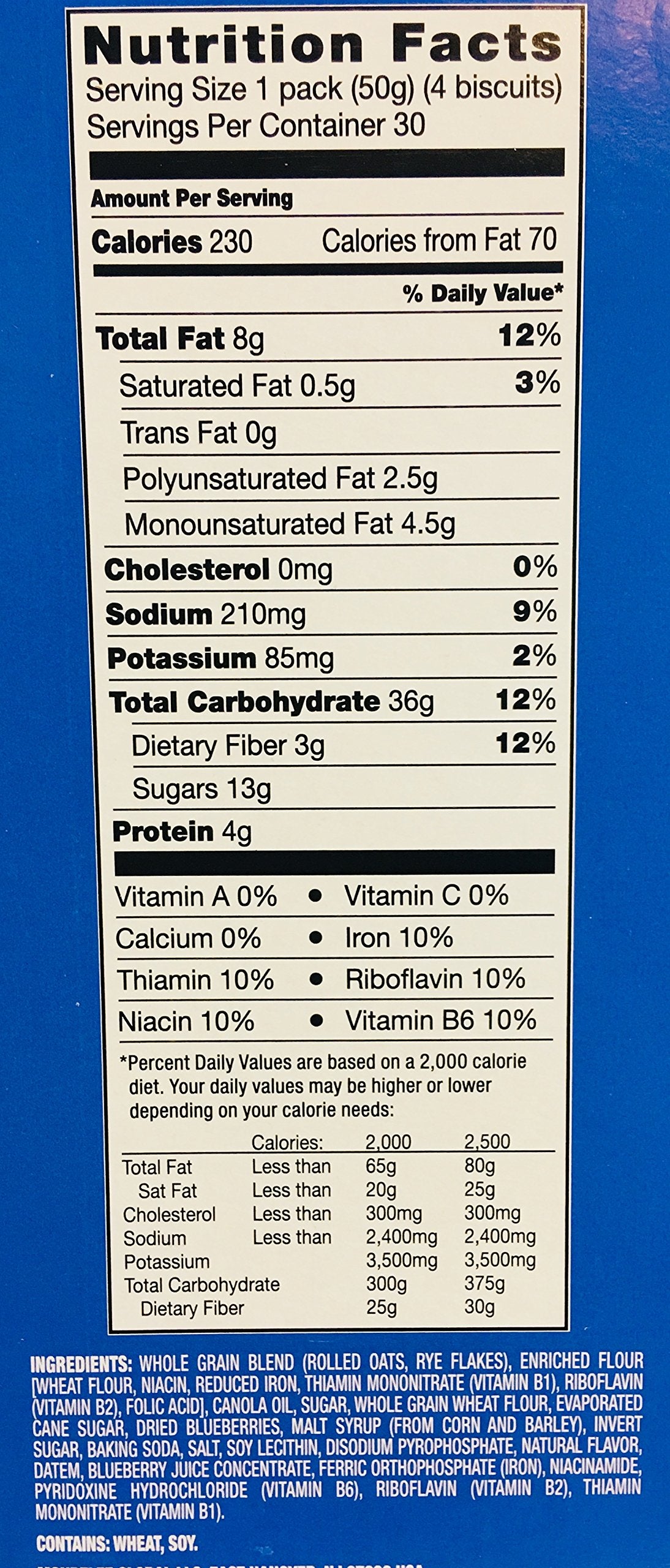 Belvita Blueberry Breakfast Biscuits, Pack of 30, 5 Count Each, Model 1229303, Blue, Ideal for On-the-Go Snacking