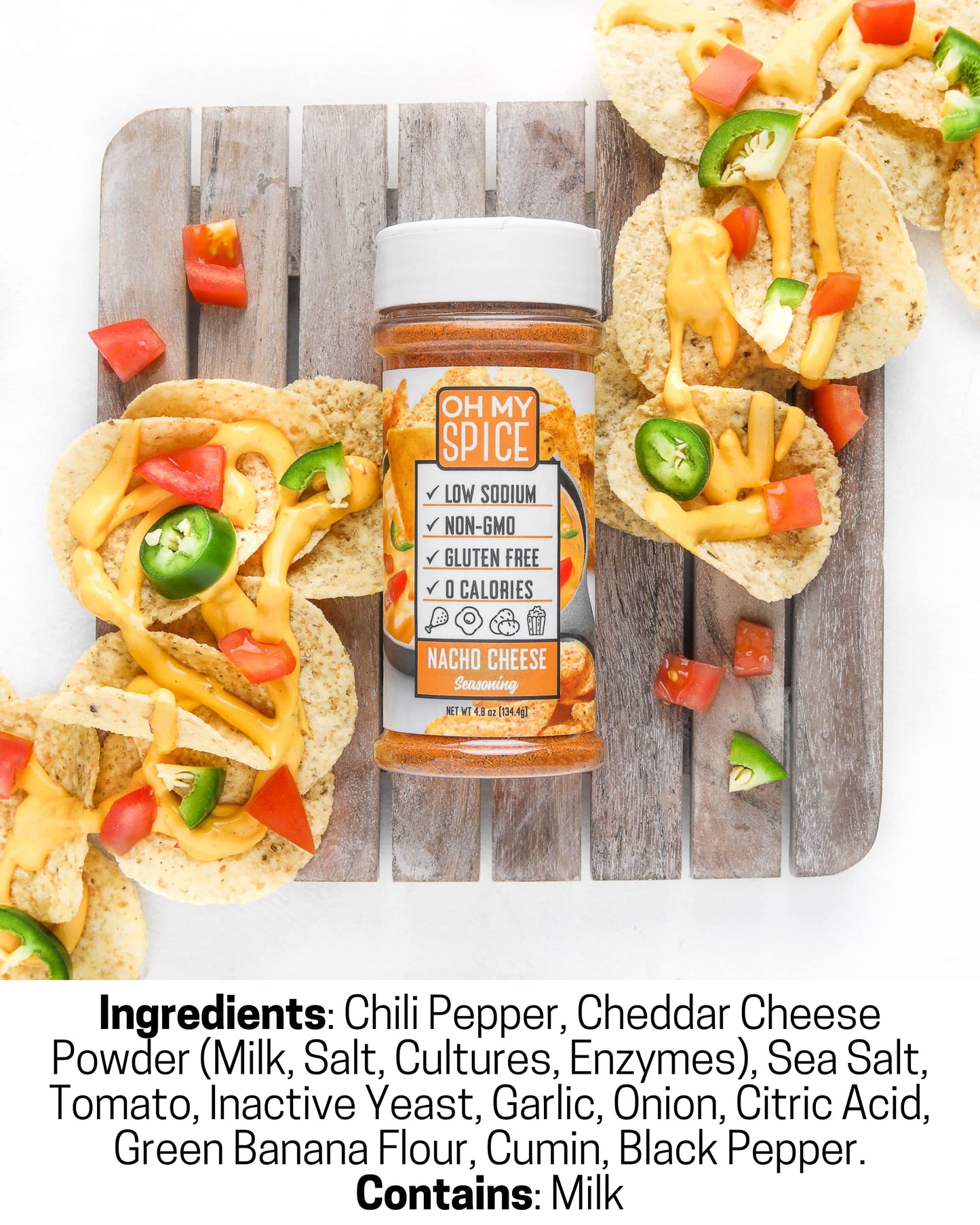 Seasoning Variety Pack | Nacho Cheese, Zesty Ranch | Low Sodium Keto Seasoning by Oh My Spice | 0 Calories, 0 Carbs, 0 Sugar, Gl