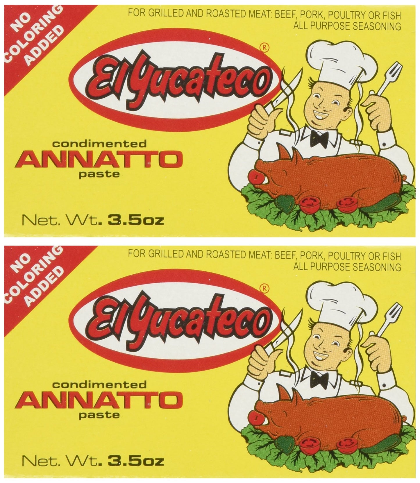 El Yucateco Paste Achiote - Pack of 2 x 3.5 oz