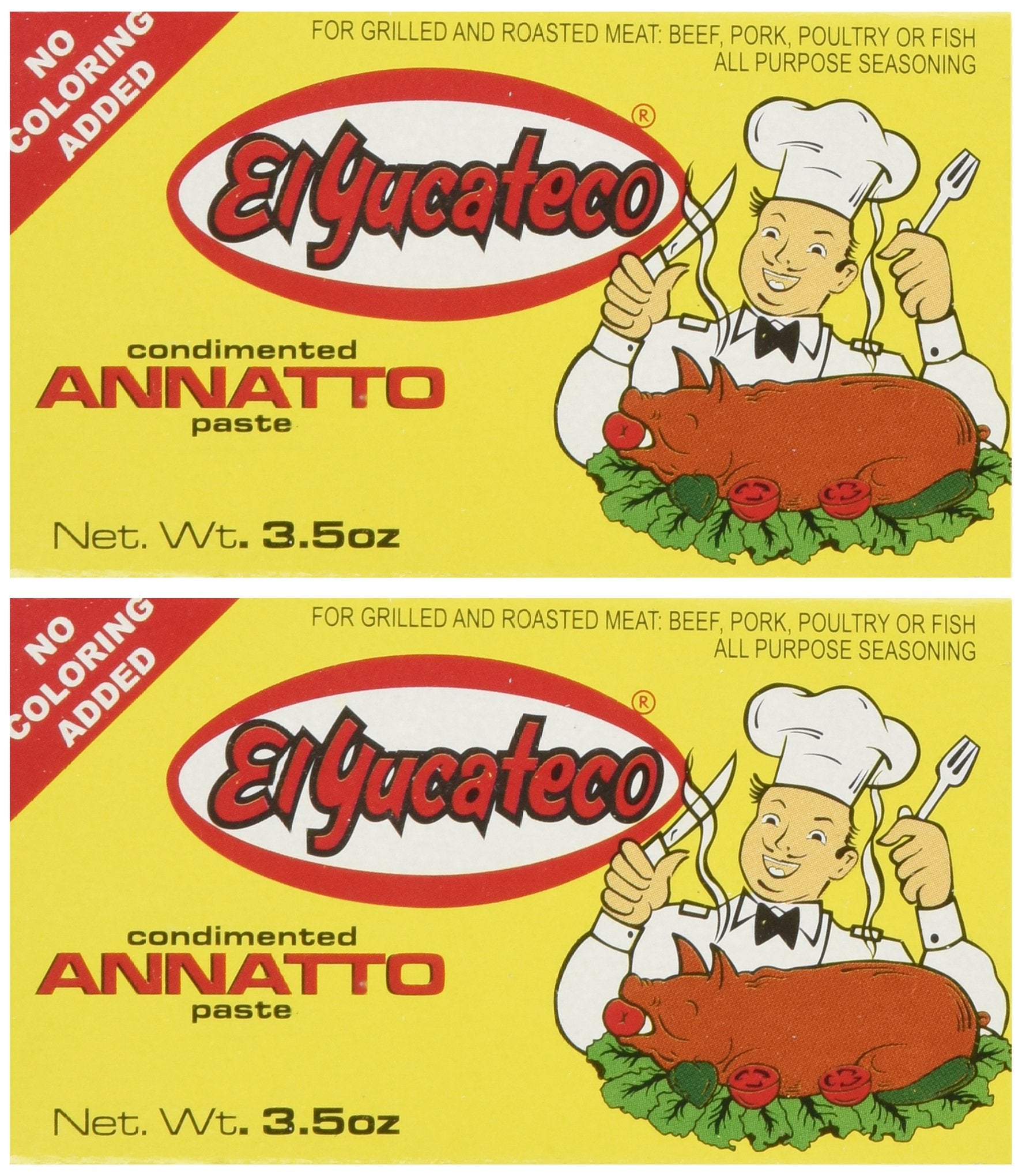 El Yucateco Paste Achiote - Pack of 2 x 3.5 oz