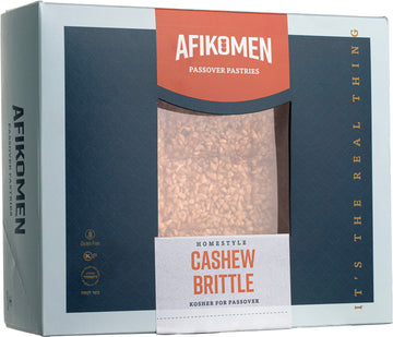 Afikomen Cakes Gluten Free Cashew Brittle, 12Oz | Homestyle | Kosher For Passover