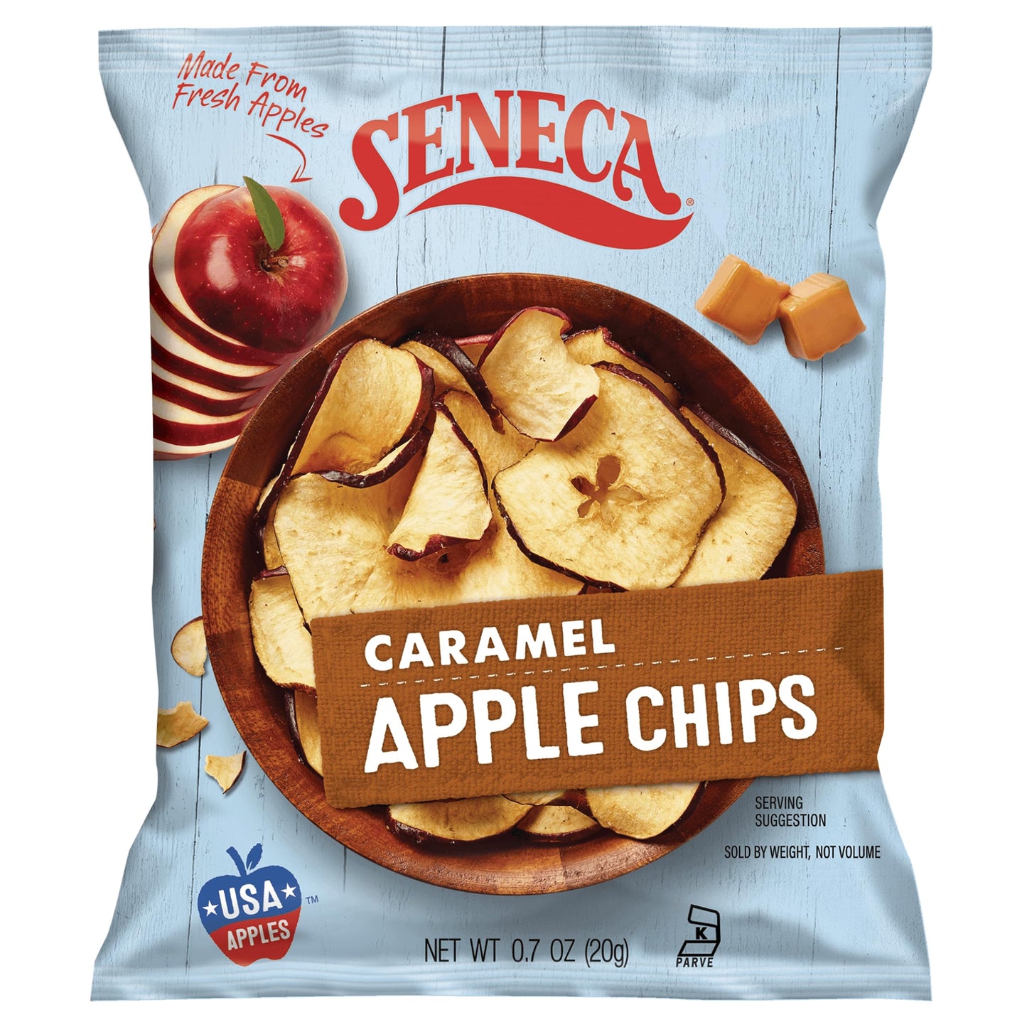 Seneca Caramel Apple Chips | Made from Fresh Apples | 100% Red Delicious Apples | Yakima Valley Orchards | Crisped Apple Perfect