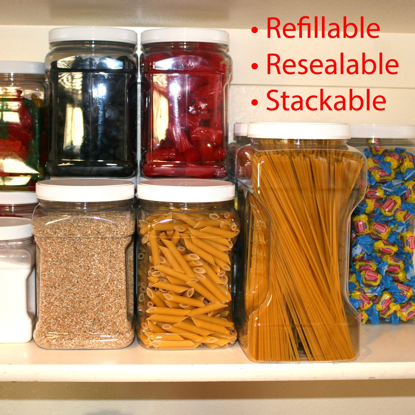 Hot Tamales Bulk 7Lb - Original Soft Chewy Cinnamon Candy In 128 Fl Oz Gift Ready Reusable Square Jar