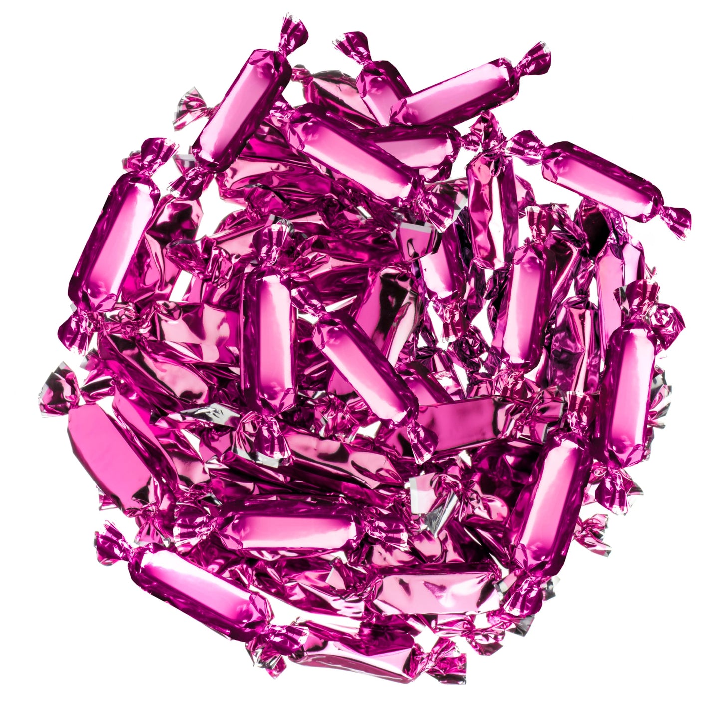 Candy Envy - Individually Wrapped Caramels - Hot Pink Wrapper - 2 Pound Bulk Hot Pink Candy