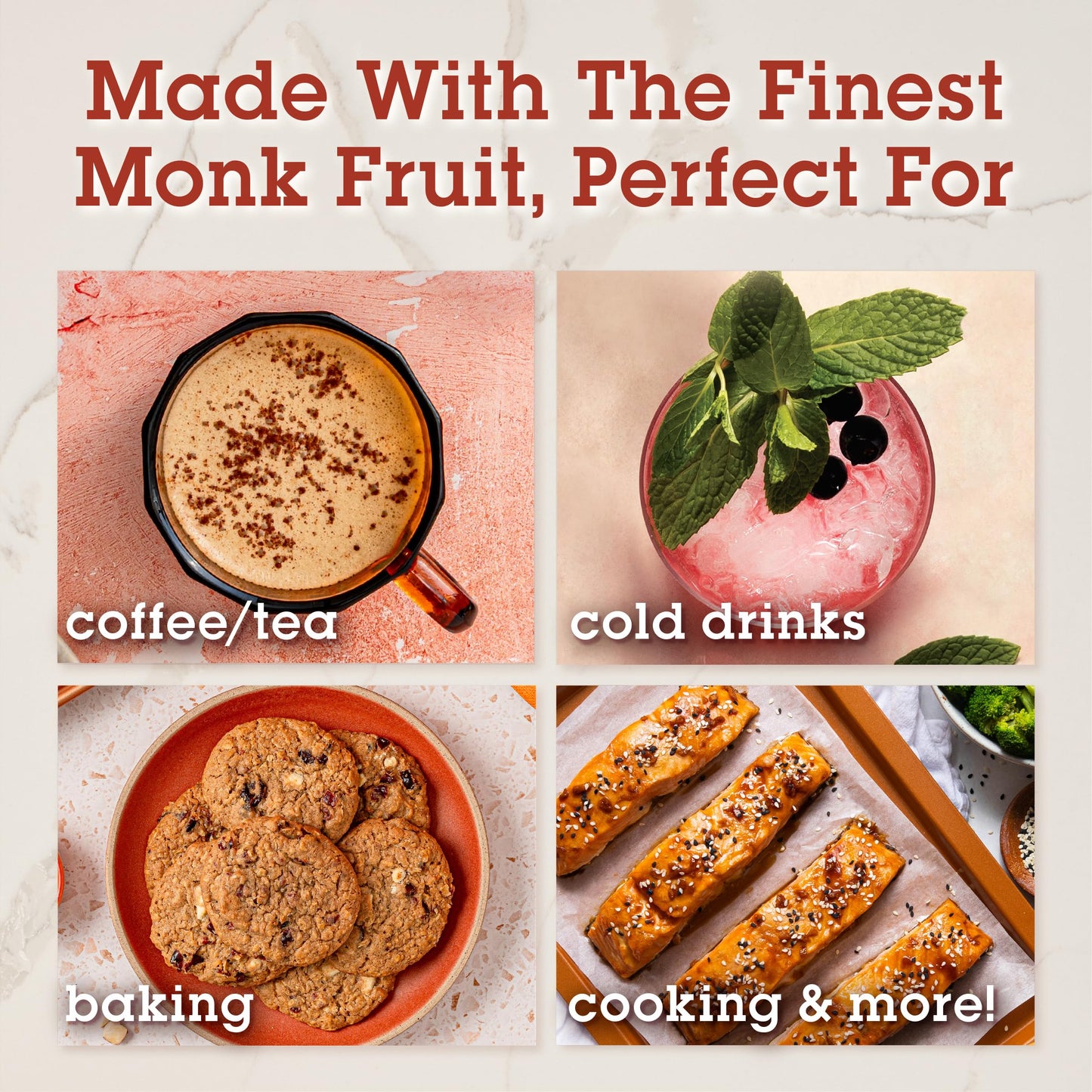 MONK FRUIT IN THE RAW, 16 oz Baker s Bag, Pack of 8, Natural Monk Fruit Sweetener w/ Erythritol, Sugar-Free