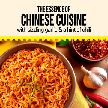 Maggi Chinese Spicy Garlic Noodles, Instant Ramen Noodles, 3 min, Vegetarian, Halal, Kosher, 24-Pack