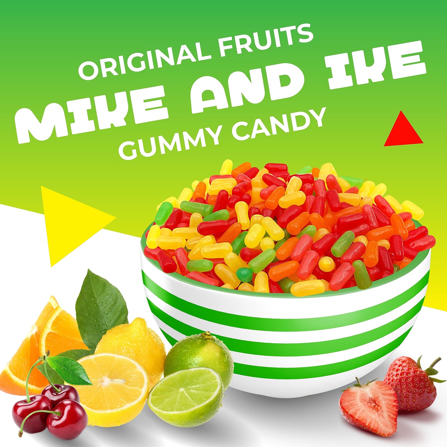 Mike And Ike Original Fruits Gummy Candy (2 Pound Bag)