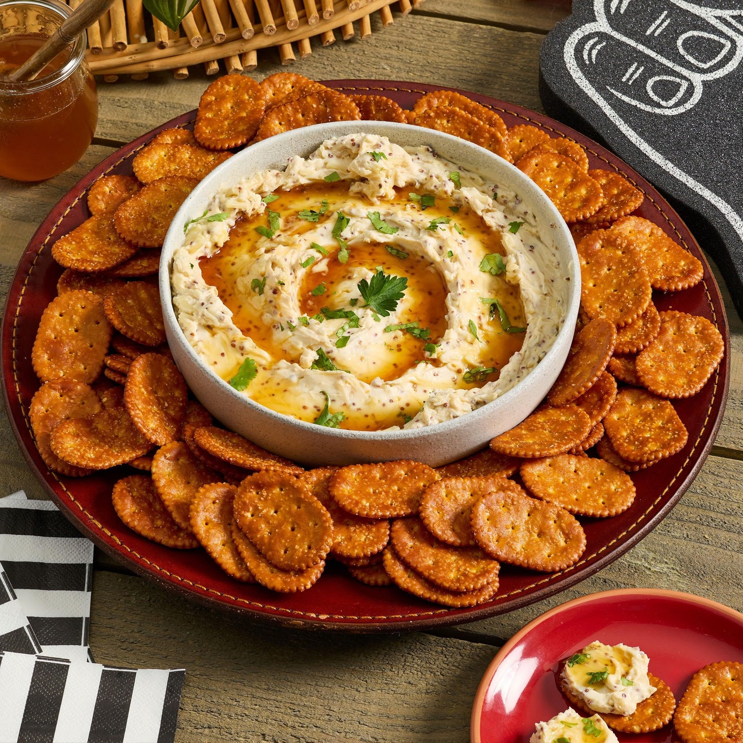 Town House FlipSides Oven Baked Crackers, Lunch Snacks, Snack Crackers, Original, 9.2oz Box (1 Box)