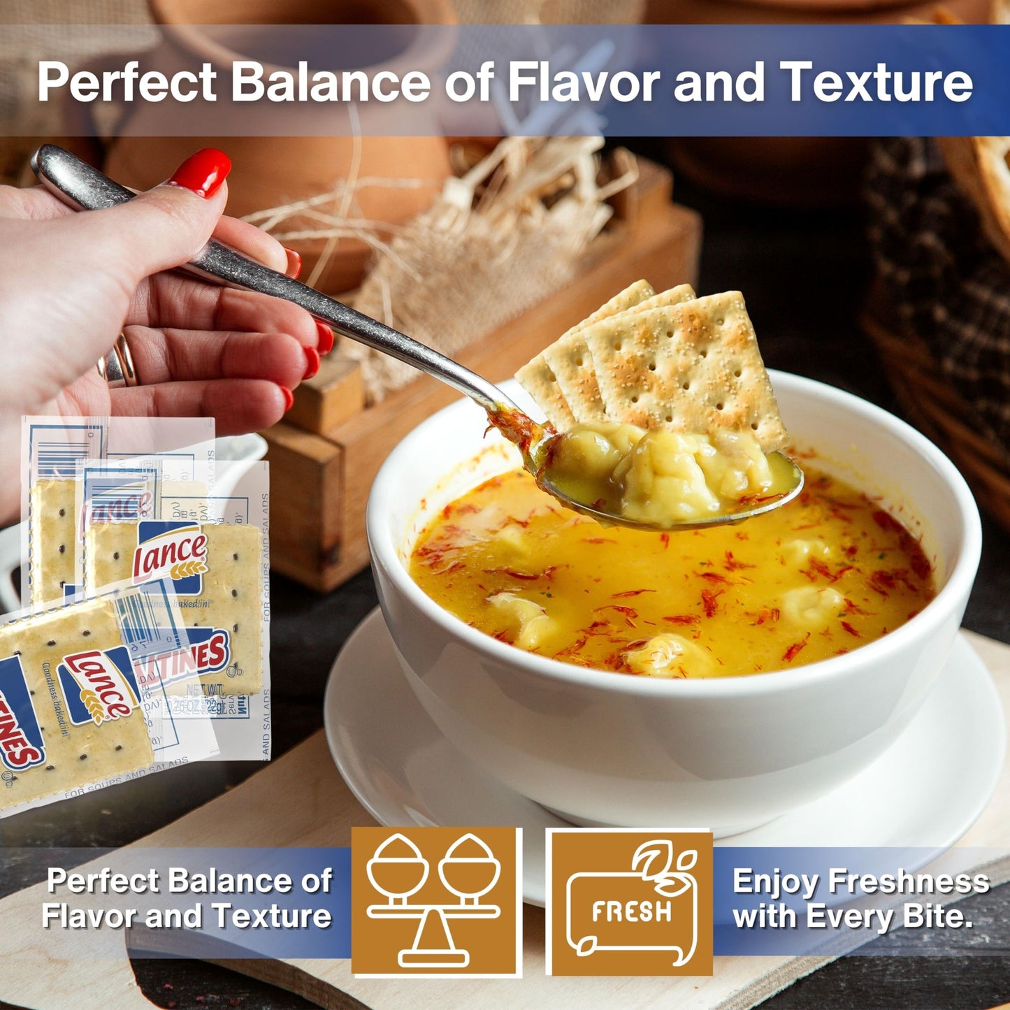 The Grocery Guys Lance Saltines  ers, Individually Wrapped, 75 Packs, 2  er Pouches Each, Ideal for Snacks & Dips