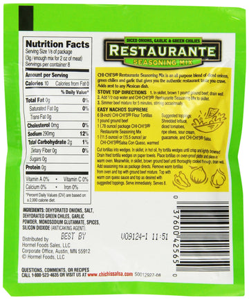 Chi Chi'S Fiesta Restaurante Seasoning Mix 0.78 Oz (Pack Of 3)