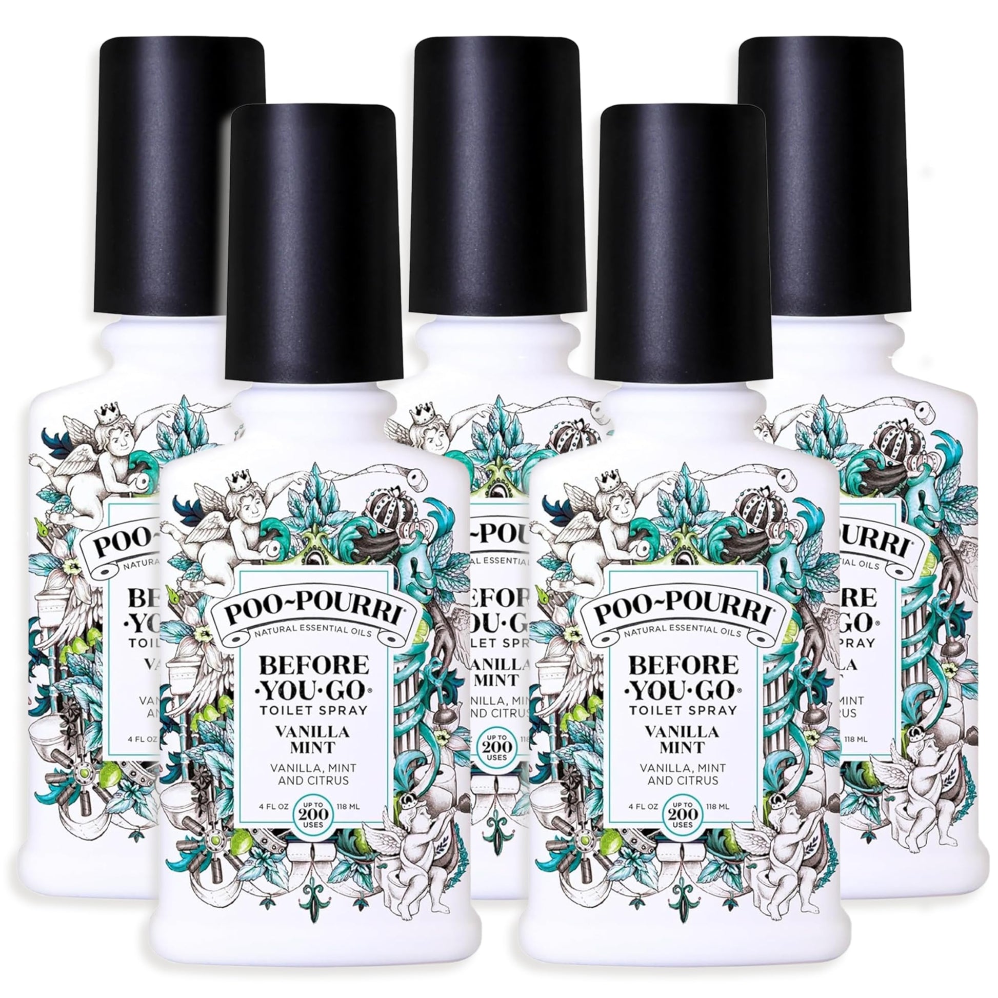 Poo-Pourri Vanilla Mint 4 Ounce - 5 Pack