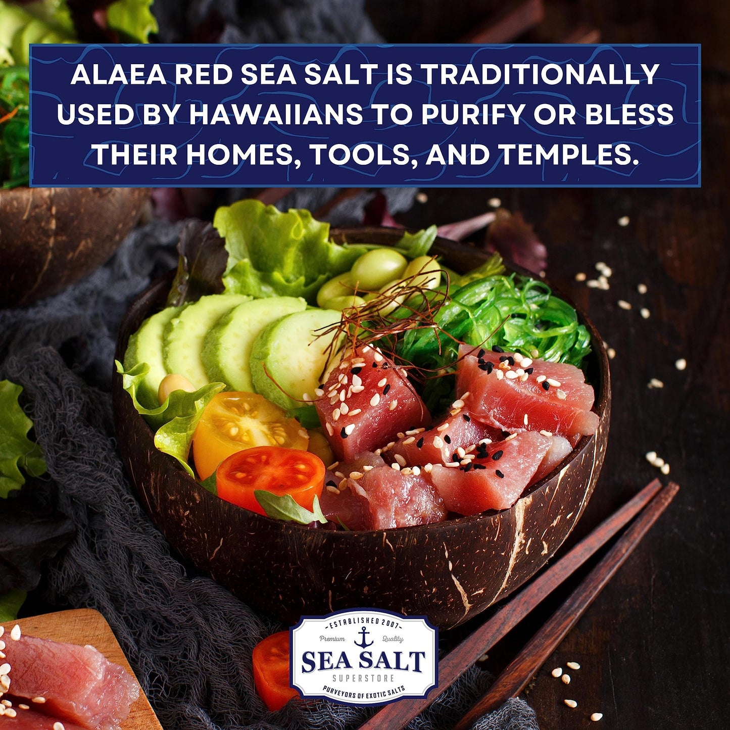 Alaea Red Hawaiian Sea Salt, Red Finishing Salt To Add Color To Any Dish, Made With Alaea Clay, 14 Oz Pouch - Sea Salt Superstor