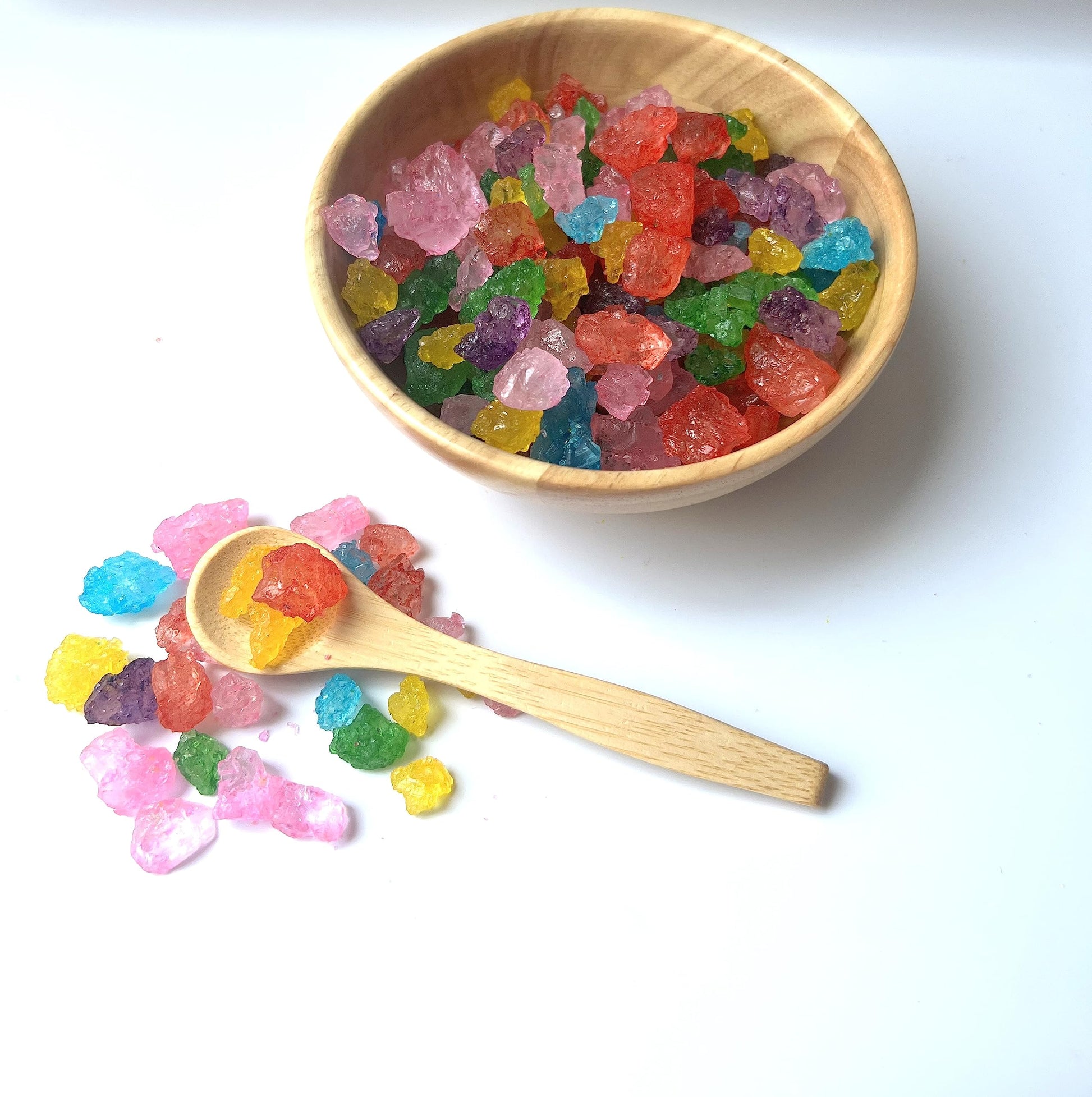 Sweetglob Old Fashioned Large Rock Sugar Candy Gems, Lump Sugar Rock Crystals (Assorted Flavors, 1 Pound)