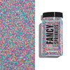 Fancy Sprinkles Opal Rain Fancy Sugar Pearlescent Peach, Lavender, and Pale Blue Sugar Crystals Flecked Silver Mini Edible Glitt