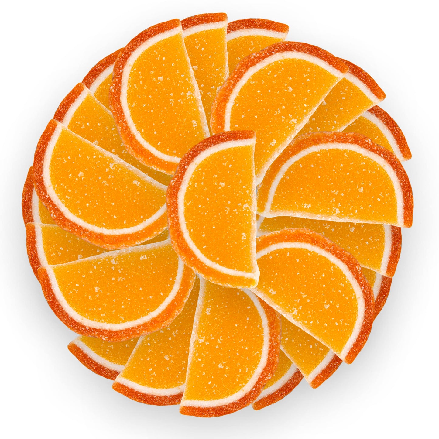 Oh! Nuts Orange Jelly Fruit Slices Sugar Candy - 5 LB Bulk Bag - Traditional Old Fashioned Chewy Gummy Sweet Confectionery - Glu