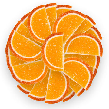 Oh! Nuts Orange Jelly Fruit Slices Sugar Candy - 5 LB Bulk Bag - Traditional Old Fashioned Chewy Gummy Sweet Confectionery - Glu
