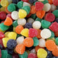 Assorted Sugar Sanded Fruit Juju Gum Drops - 1 Lb Of Fresh Delicious Bright Chewy Lemon Lime Orange Cherry Pineapple Grape Bulk