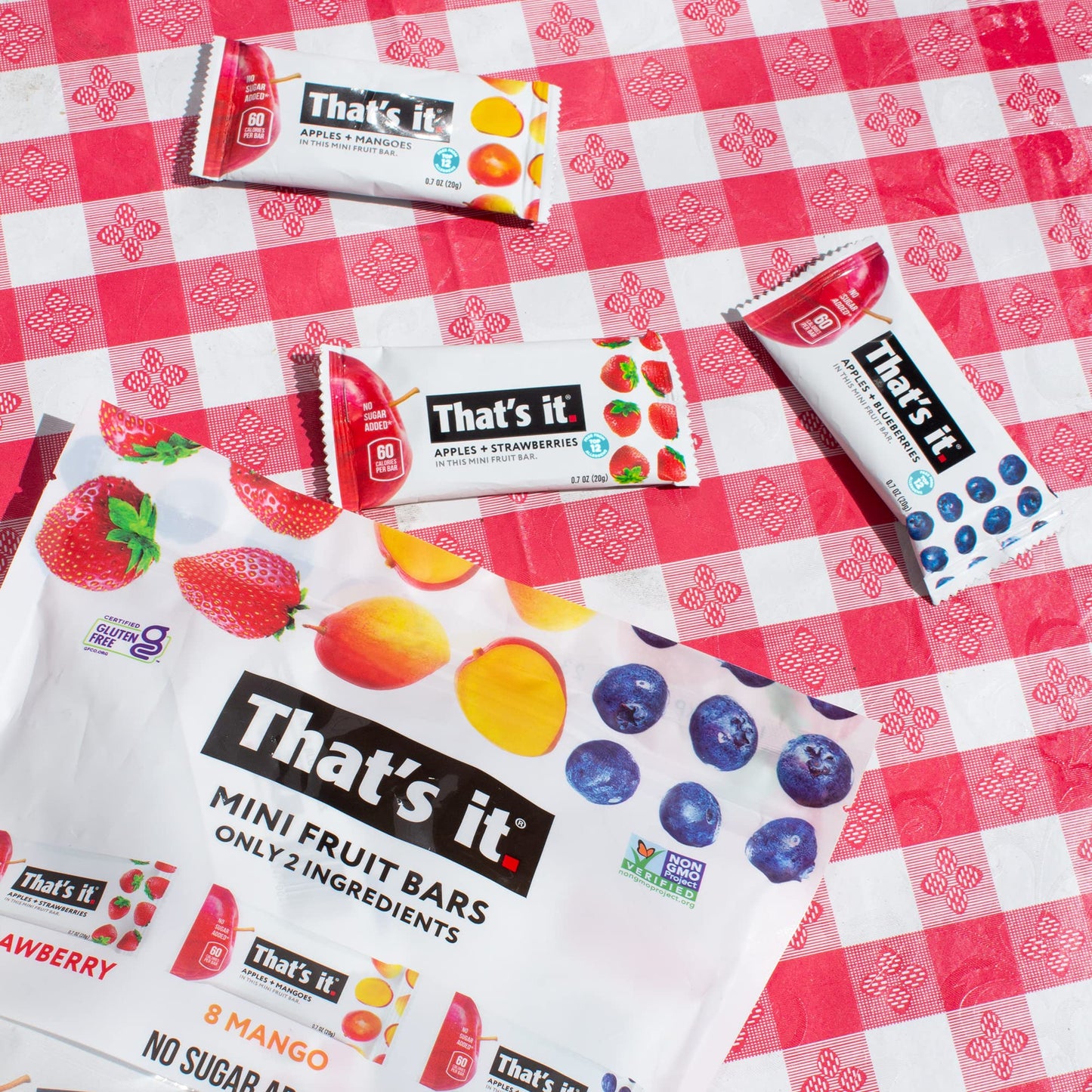 Thats it. Mini Fruit Bars (Variety 24 Pack) No Sugar Added, Plant-Based, Vegan & Gluten Free, Breakfast Bar, Paleo, for Childre