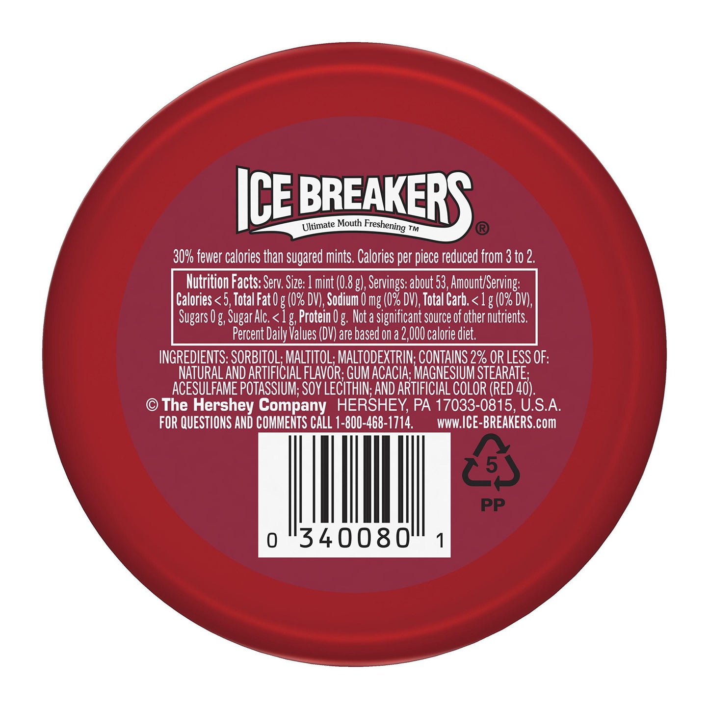 Ice Breakers Sugar Free Mints, Cinnamon, 1.5 Ounce (Pack Of 16)