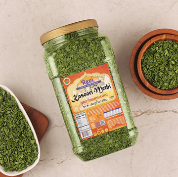 Rani Fenugreek Leaves Dried (Kasoori Methi) 17.5oz (1.1lbs) 500g Bulk PET Jar ~ All Natural | Vegan | Gluten Friendly | NON-GMO