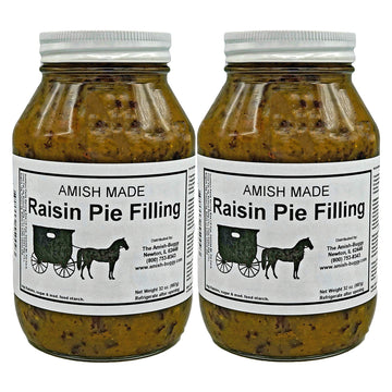 Amish Pie Filling - TWO 32 Oz Jars (Raisin)