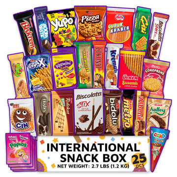 Eastanbul International Snack Box, Premium 25 Full-Size Foreign Snack Box, Exotic Turkish Snacks From Around The World Internati