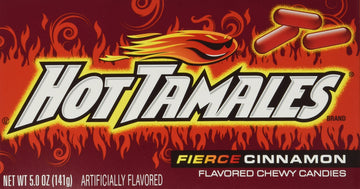 Hot Tamales, Fierce Cinnamon Chewy Candy, Theater Box Style, 5Oz Box (Pack Of 6)