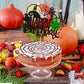 Gyufise 1Pcs Halloween Happy Birthday Cake Topper Glitter Jack And Sally Pumpkin Bat Castle Ghost Halloween Cake Pick For Hallow