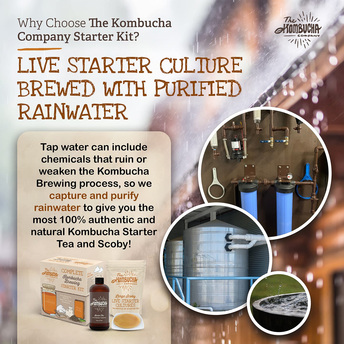 Kombucha Home Brewing Starter Kit | 5-Inch Large Scoby Kombucha Starter Kit | Complete Kit Includes What You Need w/ 16 oz Starter Tea  Brewing Jar & Brewing Supplies | Brew Unlimited Kombucha