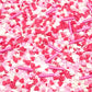 Sentovac Edible Red Heart Pink Star Mix Sprinkles For Decorating 1 Bottle 3.35Oz/ 95G | Cake Cupcakes And Ice Cream Topper Decor