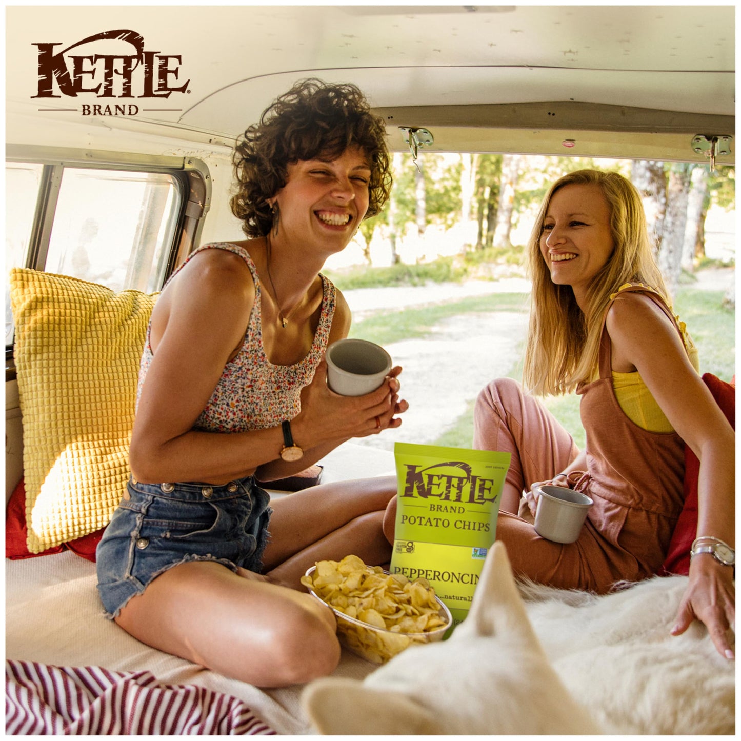 Kettle Brand Potato Chips Pepperoncini, 7.5 Oz