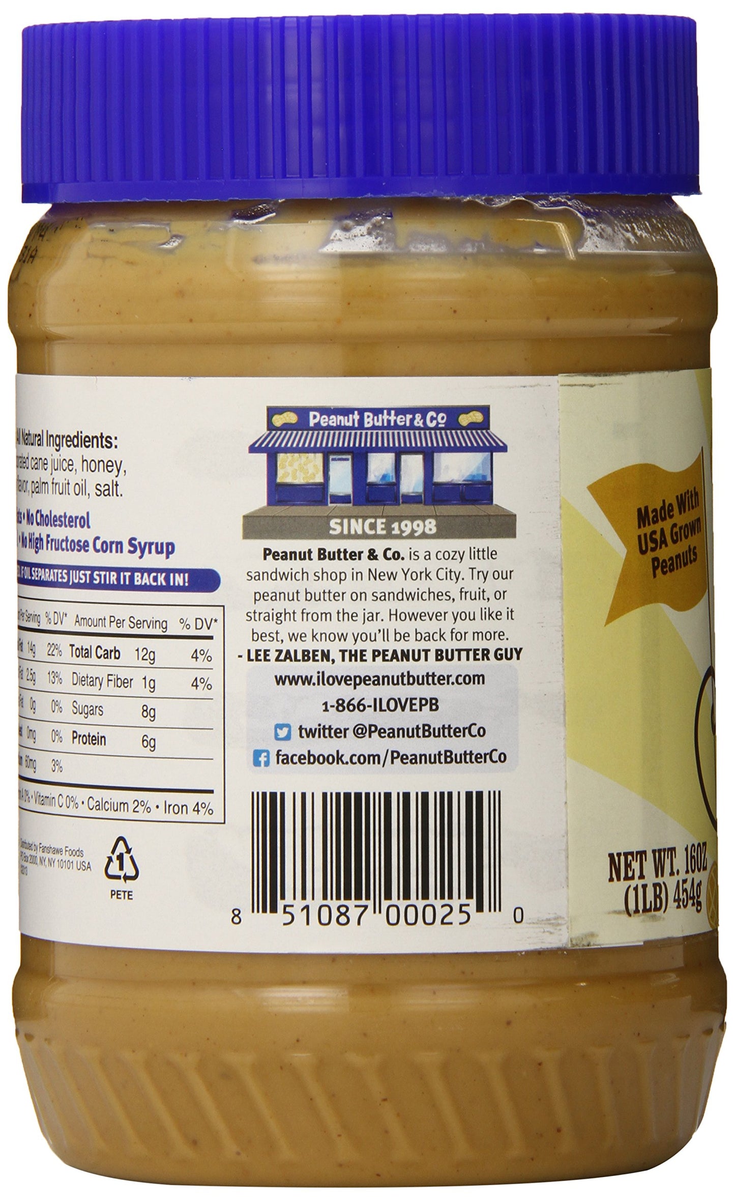Peanut Butter & Co The Bee's Knees Peanut Butter, 16 oz