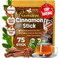 FreshDrinkUS  enhanced 75+ Cinnamon Dried Sticks  Whole Sticks  100% Natural & Pure Cinnamon Inner Bark  Raw Spice Flavor & Strong Aroma  Herbal Tea  Perfect for Warm Beverages