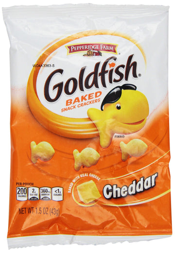 Pepperidge Farm Goldfish, Cheddar, 1.5 Ounce Bags (Pack Of 24)