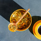 JusTea Turmeric Ginger Loose Leaf Herbal Tea, 110g, Caffeine Free, Non-GMO, Fair Trade, Includes Hand Carved Spoon