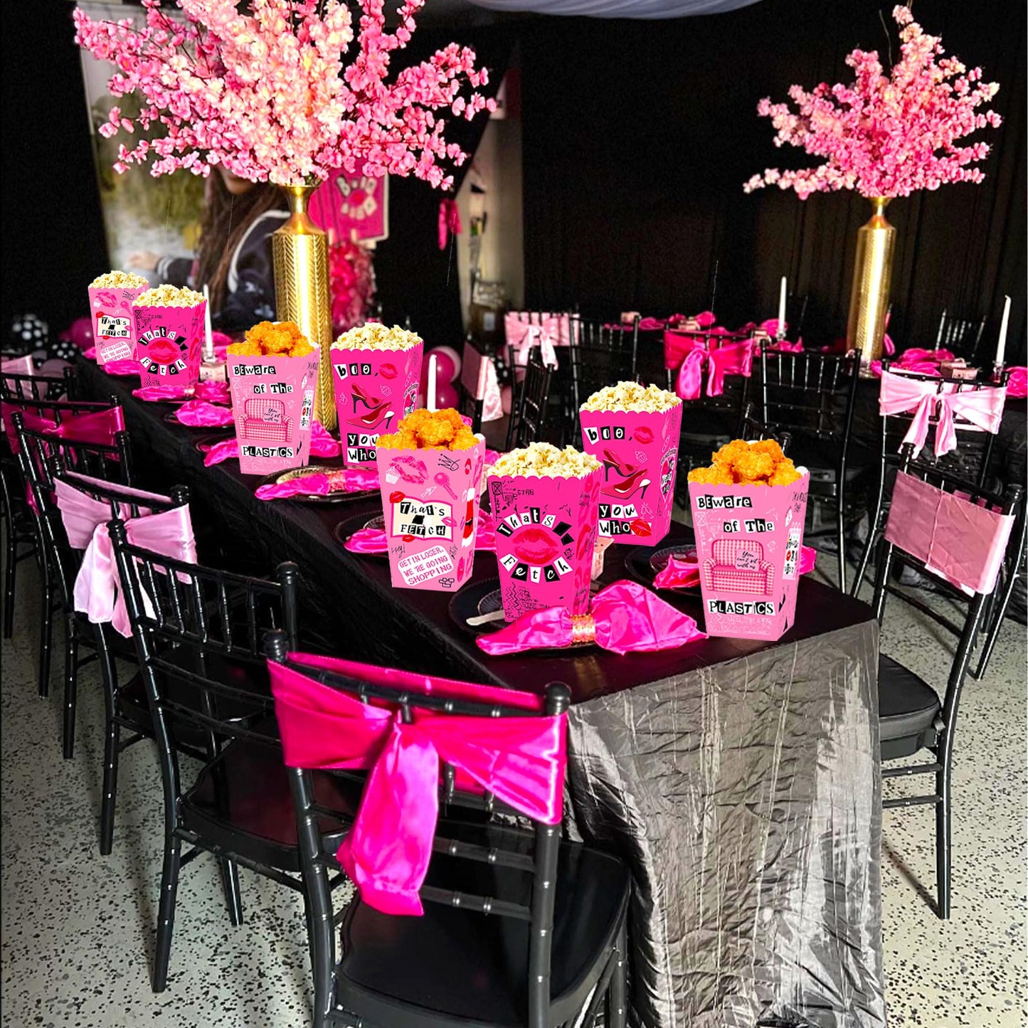 Laventy Mean Girl Popcorn Boxes Mean Girl Birthday Party Decoration Popcorn Boxes For Wedding Bridal Shower Bachelorette Theme G