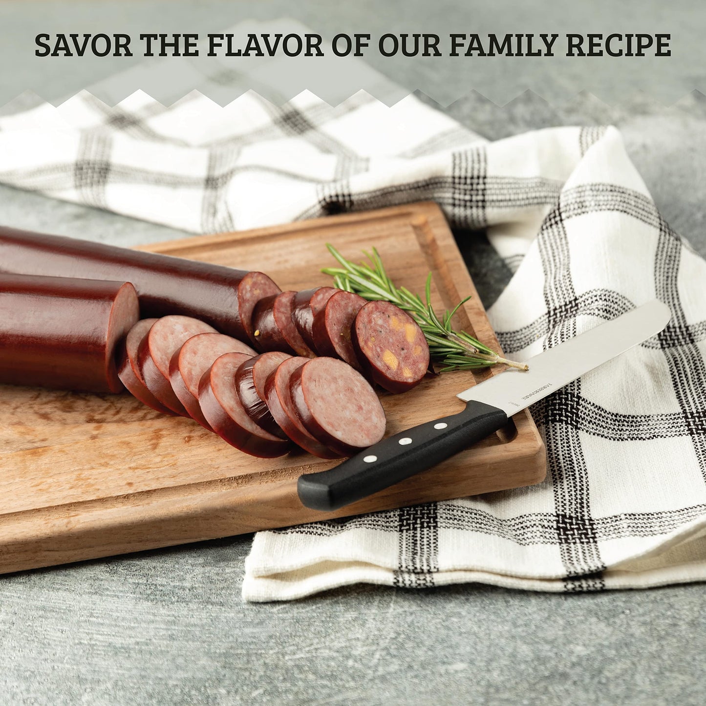 Farmers Market, Gluten Free, Keto, Paleo, Low Sodium, Zero Sugar, Summer Sausage Gift Set, 2-Pack, Roasted Garlic