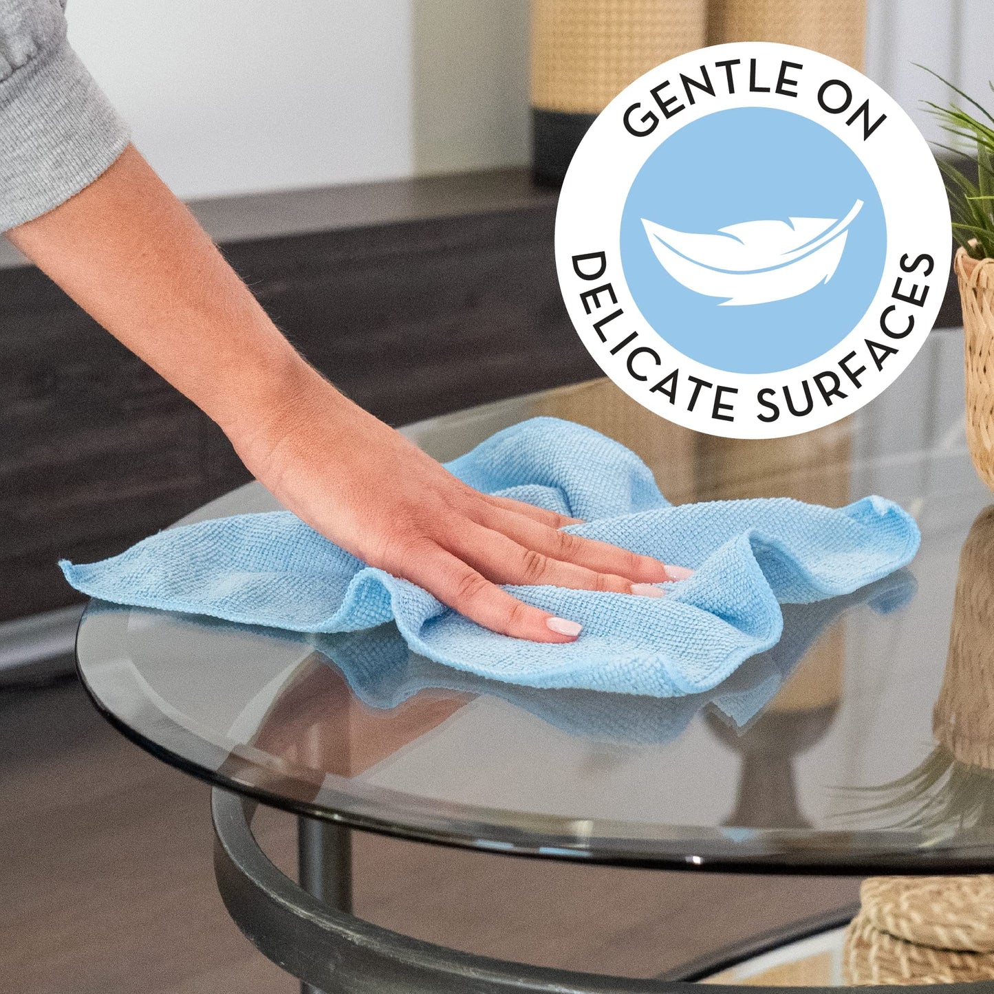 S&T Inc. Microfiber Cleaning Cloth For Home, Bulk Cleaning Towels For Housekeeping, Reusable And Lint Free Cloth Towels For Car,