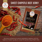 Aufschnitt Grass Fed Beef Jerky - Low Sodium, Certified Kosher - Made In Usa - Keto & Halal Friendly - 12 Pack, Sweet Chipotle